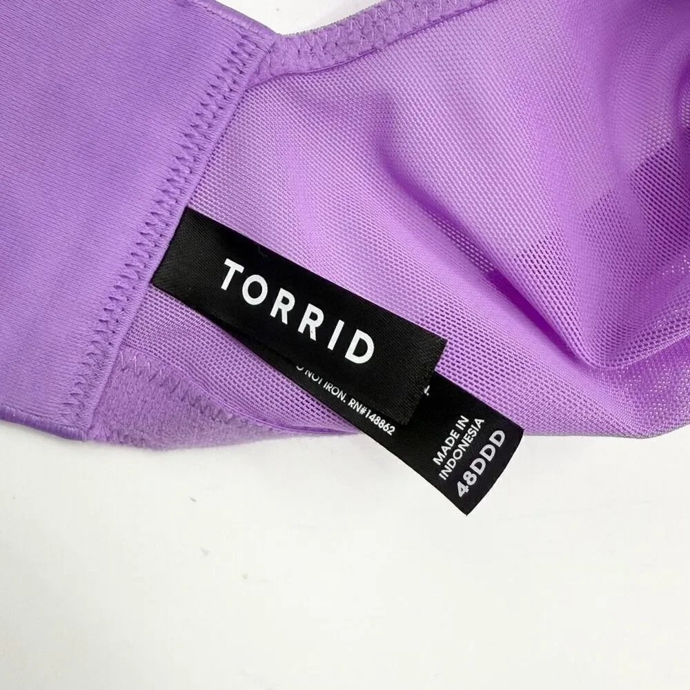Torrid T-Shirt Bra in Lavender Sky Purple NWOT - US 40DDD
